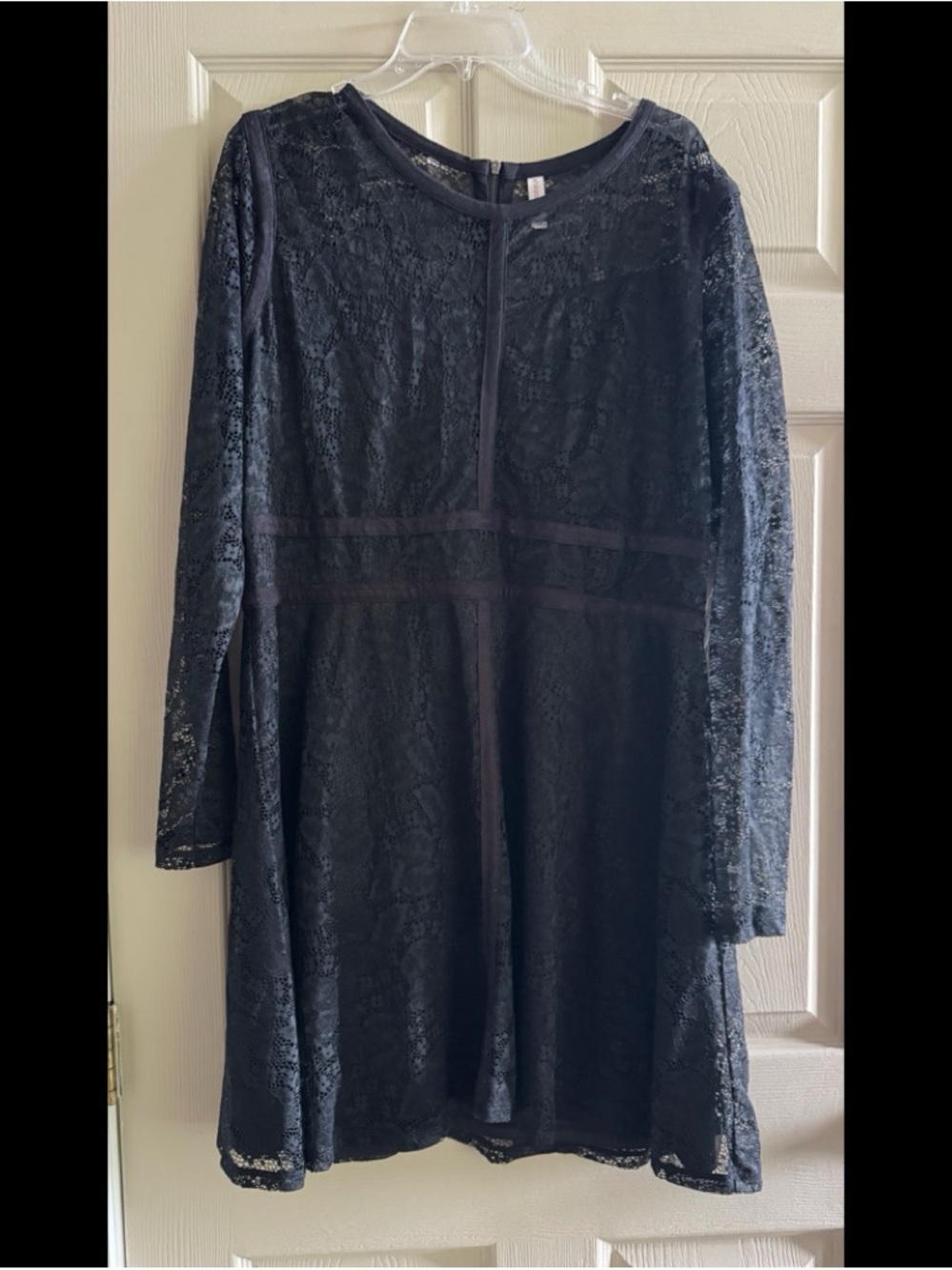Xhilaration Black Lace Long Sleeve Mini Dress